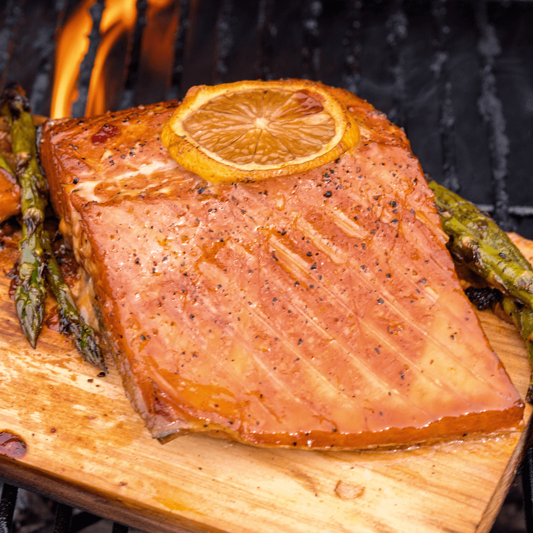 cedar plank salmon