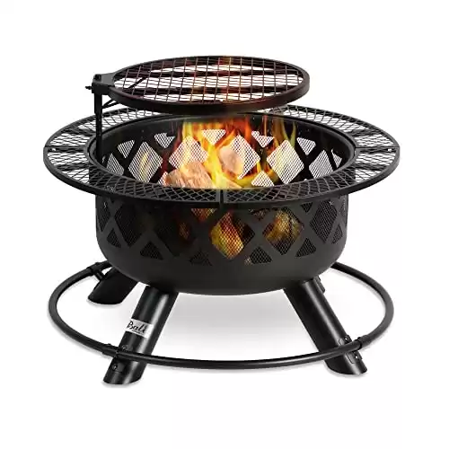 Bali Outdoors Wood Fire Pit with Cooking Grid