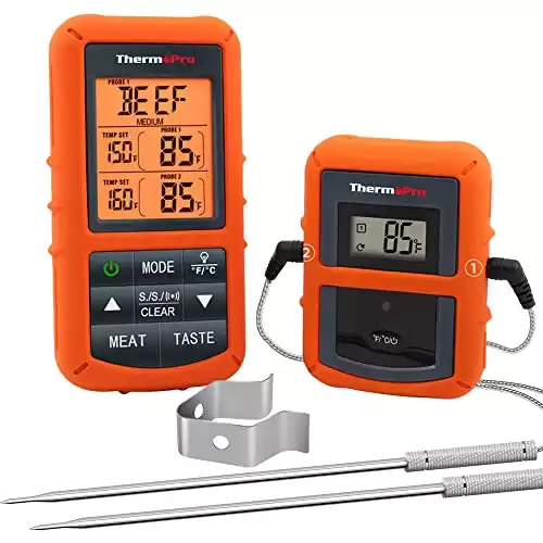 ThermoPro TP20 Wireless Meat Thermometer with Dual Meat Probe