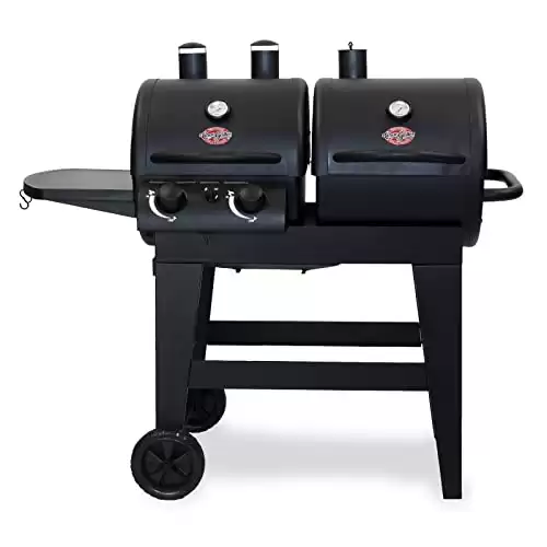 Char-Griller E5030 Dual Function 2-Burner Gas & Charcoal Grill, Black