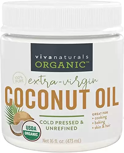 Viva Naturals Unrefined Cold-Pressed Organic Coconut Oil