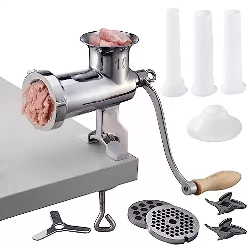 CAM2 Stainless Steel Manual Meat Grinder #10
