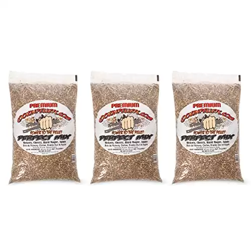 CookinPellets 40PM Perfect Mix All-Natural Hickory, Cherry, Hard Maple, and Apple Grill Smoker Smoking Hardwood Wood Pellets, 40 Lb Bag (3 Pack)