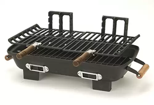 NEW Marsh Allen 30052 Cast Iron Hibachi Charcoal Grill 10 by 18-Inch Camping .#GH45843 3468-T34562FD541028