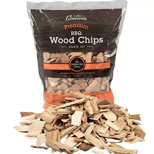 Camerons All Natural Pecan Wood Chips for Smoker - 260 Cu. In. Bag, Approx 2 Pounds- Kiln Dried Coarse Cut BBQ Grill Wood Chips for Smoking Meats - Barbecue Smoker Accessories - Grilling Gifts for Men
