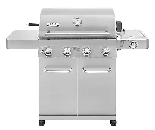 Monument Grills 4 Burner Propane Gas Grill with Rotisserie Kit