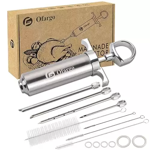 Ofargo 304-Stainless Steel Meat Injector Syringe Kit