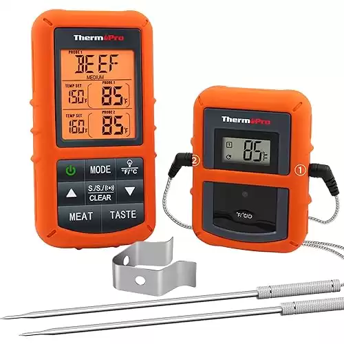 ThermoPro TP20 Wireless Meat Thermometer with Dual Meat Probe