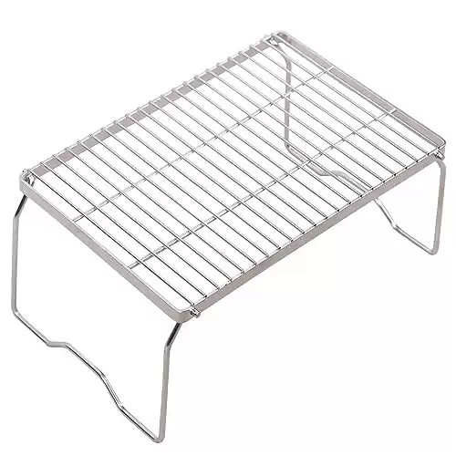 REDCAMP Folding Campfire Grill 304 Stainless Steel Grate