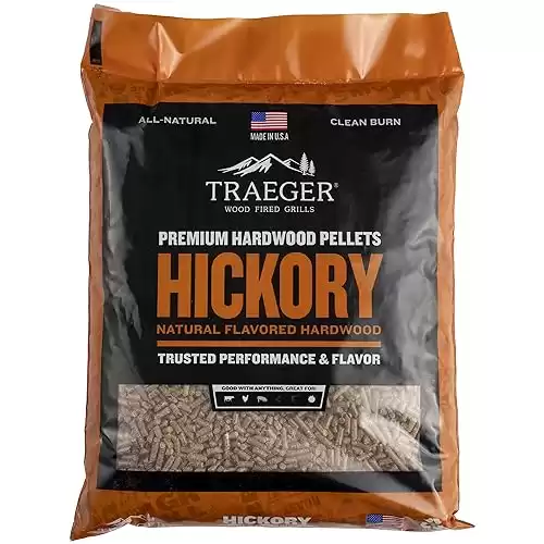 Traeger Grills Hickory 100% All-Natural Hardwood Pellets