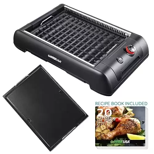 GoWISE USA Smokeless Indoor Grill and Griddle