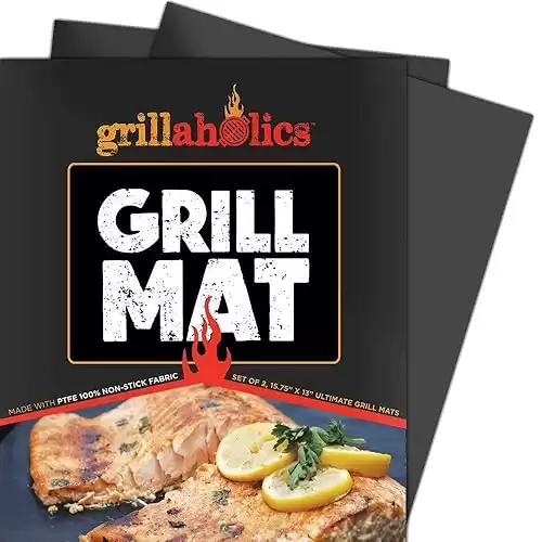 Grillaholics Grill Mat - Set of 2 Heavy Duty BBQ Grill Mats