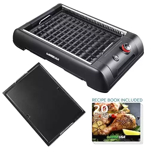 GoWISE USA Smokeless Indoor Grill and Griddle