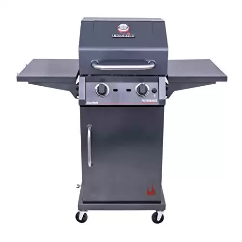 Char-Broil TRU-Infrared 2-Burner Cabinet Style Liquid Propane Gas Grill, Metallic Gray