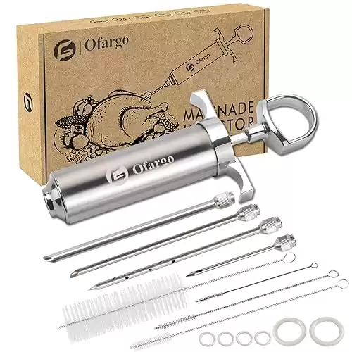 Ofargo 304-Stainless Steel Meat Injector Syringe Kit