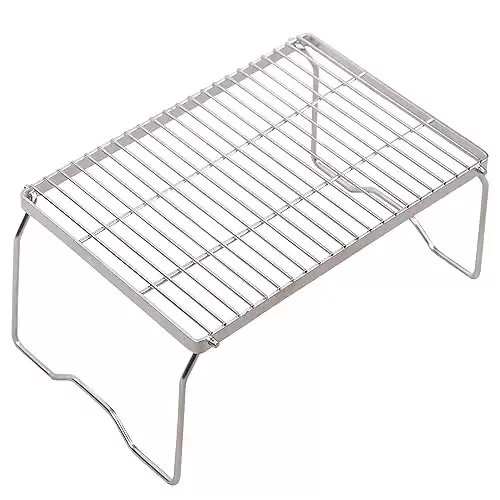 REDCAMP Folding Campfire Grill 304 Stainless Steel Grate