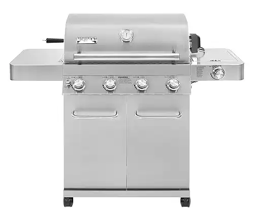 Monument Grills 4 Burner Propane Gas Grill with Rotisserie Kit